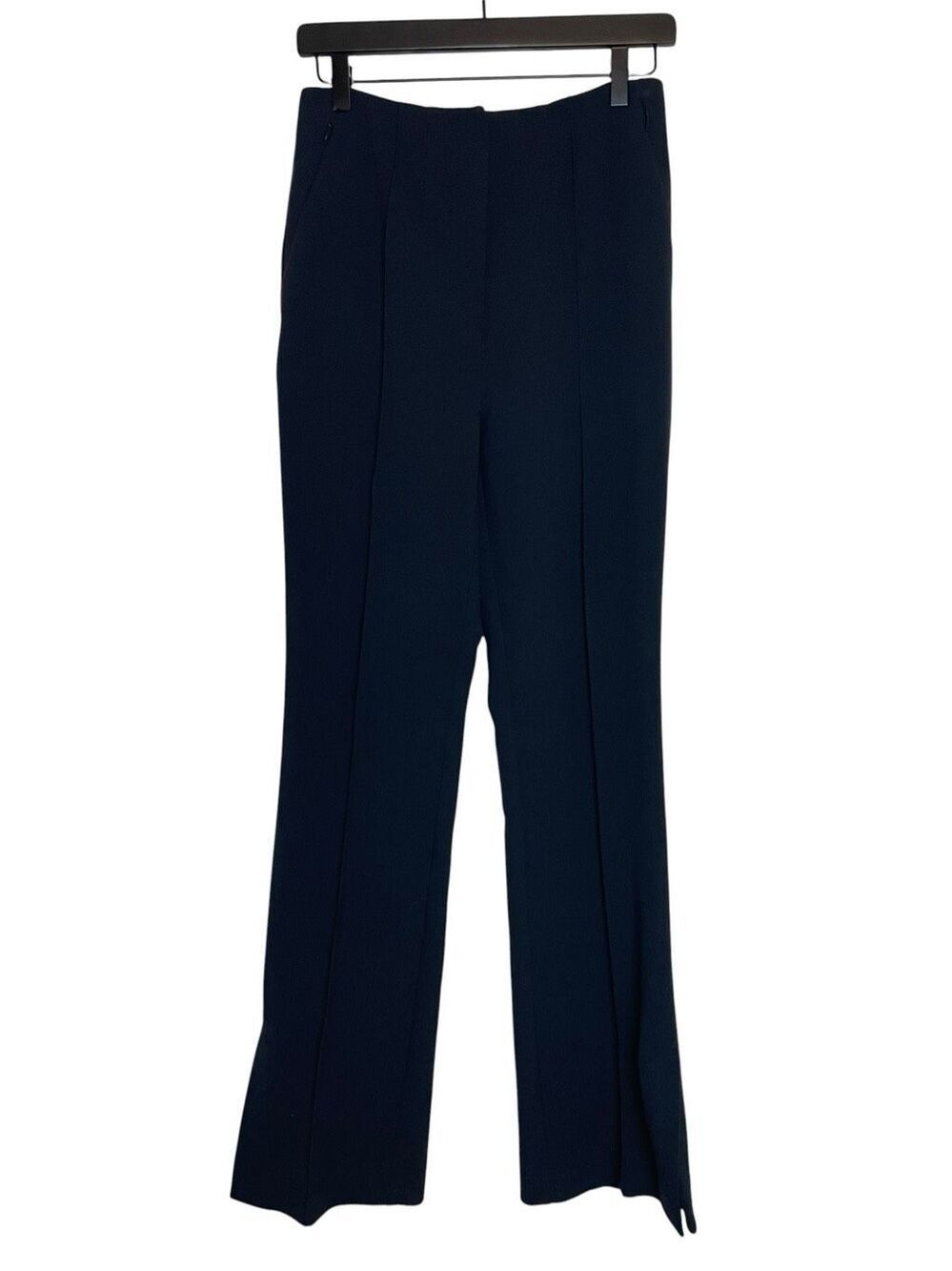 Anthropologie Side Split Leg Front Seam Dress Pants Navy Blue size 6
